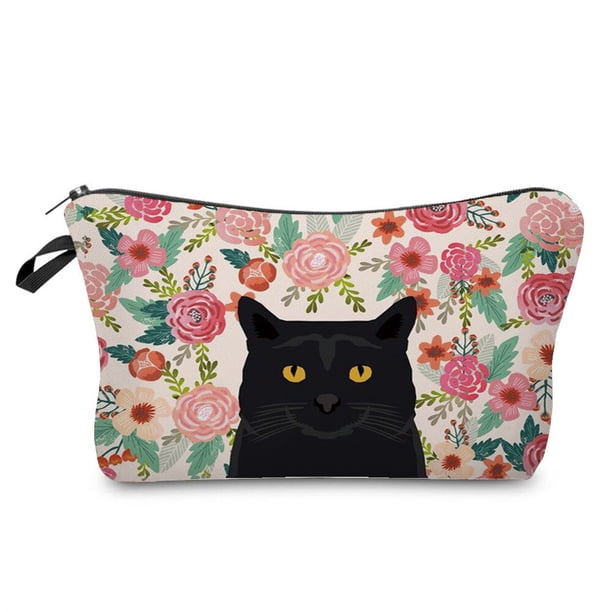 Bolsa de cosméticos con estampado de dibujos animados para mujer, neceser de viaje portátil para exteriores, bolsa de aseo personalizable, bolsa de maquillaje Fivean unisex