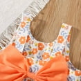 thumbnail image 5 of Odeerbi Toddler Dress Girls Floral Slip Dress Kids Suspenders Princess Dress with Hat Baby Clothes Outfits Orange, 5 of 9