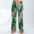 thumbnail image 6 of Women's Casual Fashion Christmas Pajama Pants, Long Sleepwear Trousers for Sports and Home Use, Comfortable and Soft Material for Nightwear and Lounging,Dark Green,M, 6 of 6
