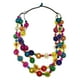 thumbnail image 3 of Collar bohemio, collar de cuentas de madera, collar babero de moda, collar tribal Color mezclado, 3 of 9