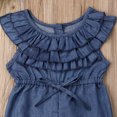 thumbnail image 3 of Arvbitana Baby Girl's Blue Sleeveless Romper Summer Ruffle Layered One Piece Playsuit Jumpsuit, 3 of 8