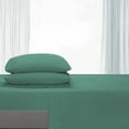 thumbnail image 3 of Comfy Bamboo World 9900 Series 100gsm Embroidered Bedsheets Sheet Set, Full Size, Teal, 3 of 5
