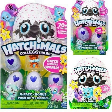 Hatchimals Colleggtibles! 4-pack + bonus, 2-pack + nest, 1 Blind Set (random assortment) Collectibles Season 1