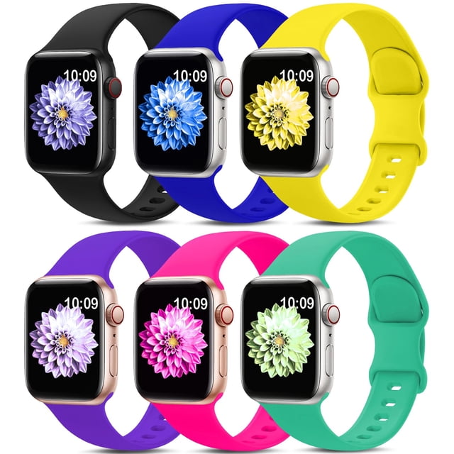 Brazaletes deportivos compatibles con el Apple Watch AMSKY, paquete de 6