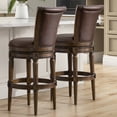 thumbnail image 6 of ROME + OAK Runyan Swivel Bar Stool - 31 in Seat Height - Dark Walnut/Brown, 6 of 11