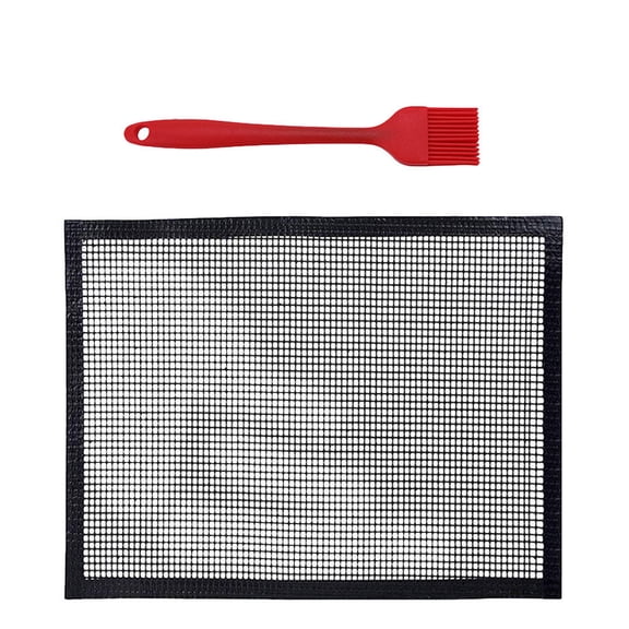 LABSERRON Cuttable Grill Mat Non Stick Bbq Grill Mat Black 1 Set