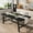 Black, variant on Juiluna Industrial Dining Table for 6-8 People, 70.87 in Long Wooden Kitchen Table with Sturdy Metal Frame & Rustic Brown Finish (Grey, 70.87 in Long)