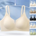 thumbnail image 6 of Jelly Bras for Women, No Underwire Womens Tshirt Bra Push up Wireless Seamless Daily Bra with Adjsuatble Strap (42/95BC, Beige), 6 of 6