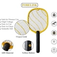 thumbnail image 5 of Electric Fly Swatter – Battery Powered Bug Zapper Racket with 2 AA Batteries Included, 3-Layer Safety Mesh, Handheld Fly Zapper for Indoor, Outdoor, Home, Bedroom, Kitchen, Office, Backyard, Patio, 5 of 5