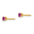 thumbnail image 2 of Inverness  24k Plated February Purple Crystal Birthstone Earrings, 2 of 3