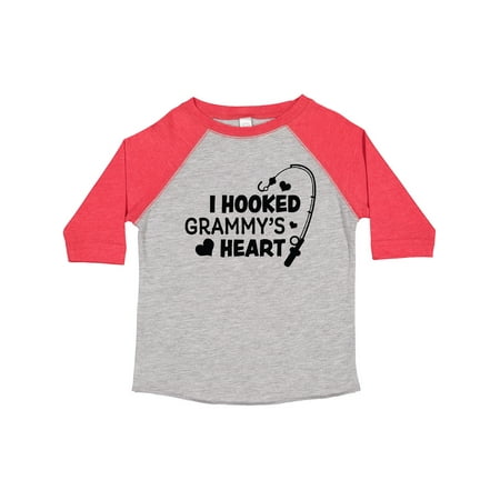 

Inktastic I Hooked Grammy s Heart with Fishing Rod Gift Toddler Boy or Toddler Girl T-Shirt