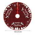 thumbnail image 3 of Hometravel Holiday Tree Skirt, Christmas Decoration for Tree Base, Protective Cover for Floor During Holidays, Traditional Festive Display, 3 of 7