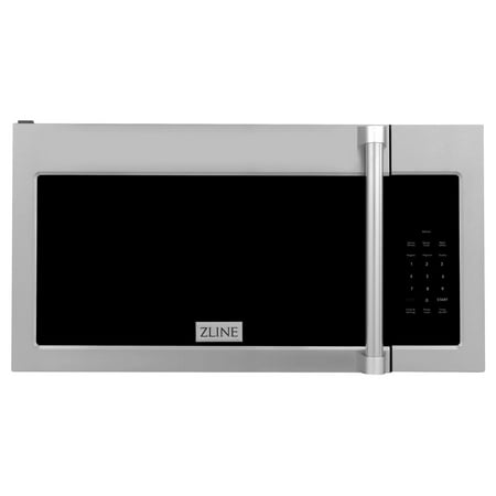 ZLINE Over the Range Convection Microwave Oven in Black Stainless Steel with Modern Handle and Sensor Cooking - Black