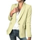 thumbnail image 1 of Gibobby Blazer de mujer chamarra ligera para mujer con manga larga chaquetas de negocios(Beige,G), 1 of 5