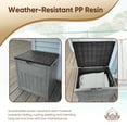 thumbnail image 5 of EHHLY 33 Gallon Deck Box, Small Outdoor Storage Box Waterproof, Lockable Secure Package Bin Delivery Box for Outside Front Porch, Delivery Driver Snack Box for Porch, Black and Grey, 5 of 8