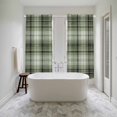 thumbnail image 5 of Sage Green Buffalo Plaid Kitchen Curtain for Berdoom Living Room Cafe 72 Inch Length, Farmhouse Modern Striped Tiers Curtains Light Filtering Drapes Rod Pocket Window Treatment 2 Panels 52"Wx72"L, 5 of 9