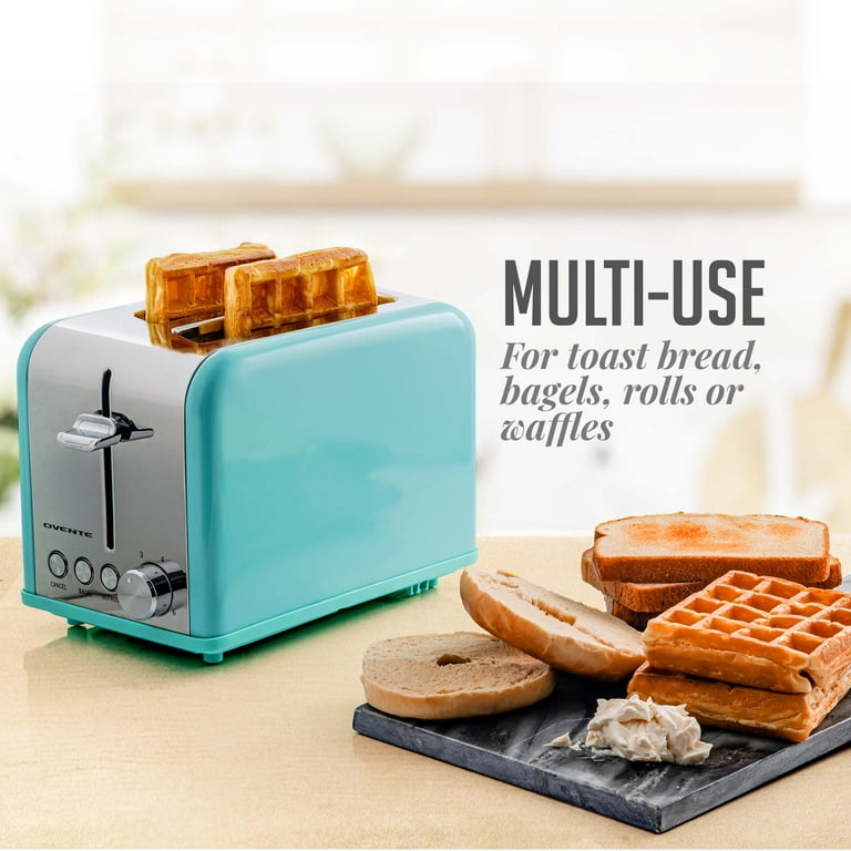 2 Slice Toaster with Extra-Wide Slots Stainless Steel Defrost for Bread  Waffles