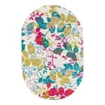 thumbnail image 3 of Unique Loom Azalea Collection Area Rug - Indica (5' 3" x 8' Oval Ivory/Teal), 3 of 6