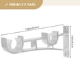 thumbnail image 6 of 4pcs Double Curtain Rod Brackets Heavy Duty Curtain Rod Holders Metal Curtain Rod Hooks, 6 of 6