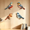 thumbnail image 5 of DefiDgd 4pcs Wooden 2D Flat Hanging Bird String Hanging Pendant,Colorful Flat Tropical Bird Statue for Summer Party Tree Wall Window Hanging Decoration Supplies(C), 5 of 6