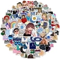 thumbnail image 1 of 100Pcs Singer Stickers, Music Album Waterproof Vinyl Sticker Birthday Gifts for Laptop, Water Bottles, Phones, Guitars, Gift for Kids, 1 of 4
