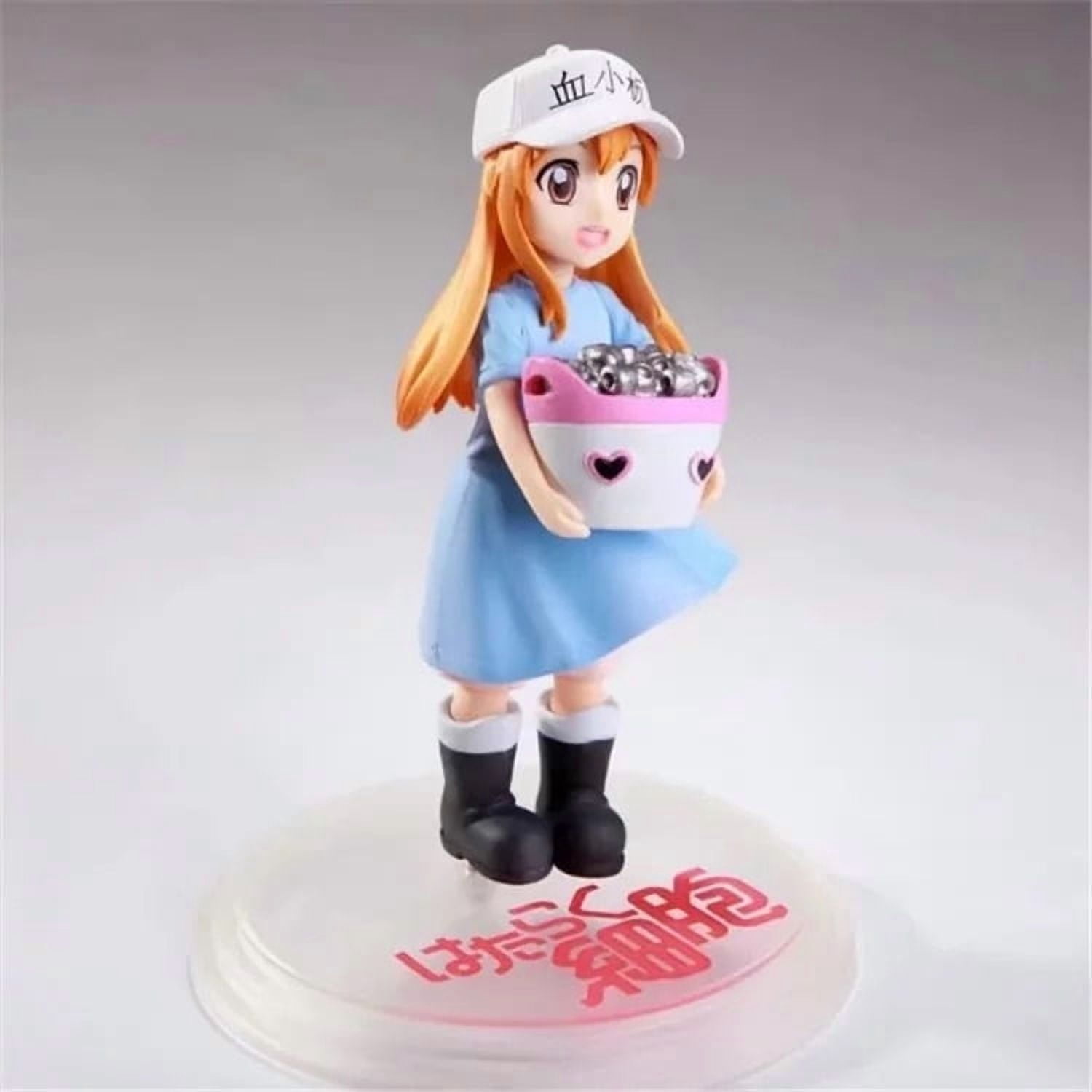 Newly Platelet Figure White Hat Platelet Figurine Anime Character Collection Decor Statue Model Desktop Decoration Ornament Gifts (b)