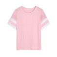 thumbnail image 5 of BVOFAR Womens Oversized T-Shirts Half Sleeve Crew Neck Tops Color Block Casual Loose Fit Tees Summer Trendy Shirts, 5 of 6