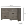 thumbnail image 5 of Benjara BM219853 7 Drawer Wooden Dresser with Wood Grain Details & Sled Base, Gray, 5 of 5