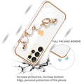 thumbnail image 3 of Compatible with Samsung Galaxy S23 Ultra Case Silicone, Cute Love-Heart Galaxy S23 Ultra Case with Love Heart Chain, Ultra Slim Soft Galaxy S23 Ultra Phone Case Shockproof Cases for Women (White), 3 of 7