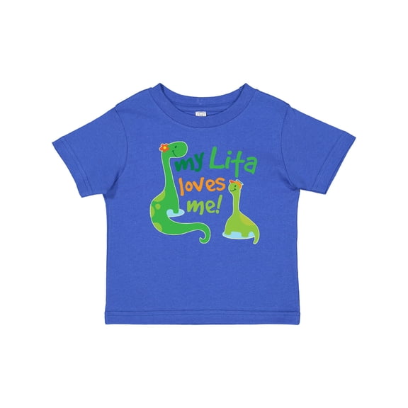 Inktastic My Lita Loves Me Boys Grandson Dinosaur Boys Baby T-Shirt