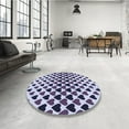 thumbnail image 4 of Ahgly Company Machine Washable Indoor Round Transitional Purple Haze Purple Area Rugs, 3' Round, 4 of 7