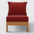 thumbnail image 4 of WestinTrends Avalon Outdoor HDPE Deep Seating Modular Armless Patio Chair with Patio Cushions, Teak/Red, 4 of 13