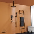 thumbnail image 6 of Boyel Living 12 inches Shower System Ceiling Mount 3-Functions Square Shower Faucet Set with Handheld Shower,Matte Black, 6 of 10