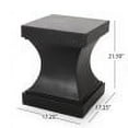 thumbnail image 3 of MIDODO Outdoor Black Modern Concrete Accent End Table, 3 of 6