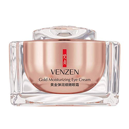 VENZEN Gold Moisturizing Eye Cream Anti Aging Anti Wrinkle Shade Dark Circles Shine Serum Glycerin Delicate Hyaluronic Acid 15g