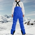 thumbnail image 2 of Letdown womens Insulated Bib Overalls Skiing-Bibs Baggy Snowboard Pants Ski Bibs Snow Loose Overalls Water_proof Wind_proof Insulated Warm (Blue,L, 2 of 6