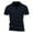 Navy, variant on Mens Plus Size Shirts Casual Slim Turndown Collar Solid Short Sleeve T Shirt Tops Blouse