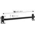 thumbnail image 2 of 16" Bathroom Single Towel Bar with Hooks Stainless Steel Matte Black Bathroom Towel Rack Wall Mounted Towel Rack for Kitchen Shower Toilet Dustproof Bathroom Accessories, 2 of 8