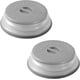 thumbnail image 1 of Zhuge Paquete de 2 cubiertas antisalpicaduras para microondas, plegables y ventiladas, con asa de fácil agarre, de silicona y plástico, redondas de 10,5 pulgadas, color gris, 1 of 5