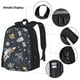 thumbnail image 3 of Disketp Space Cars Mochila Estampada de Gran Capacidad con Lonchera y Estuche, Set de 3 Piezas para Estudiantes, 3 of 7