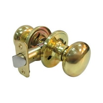 Faultless 5002038 Mushroom Passage Door Knob with Polished Brass Metal 3 Grade Right Handed