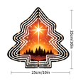 thumbnail image 2 of Stylish Metal Christmas Tree Wind Spinner - Radiant Star Design Vibrant Colors Perfect for Garden & Yard Decor Festive Atmosphere, 2 of 7