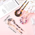 thumbnail image 5 of 3 PCS Acetate French Hair Sticks, Shape French Hair Clipss, Vintage Cellulose Acetate Tortoise Shell Hair Fork Hair Accessories, For Women Girls Long Thick Hair (5.1 Inch Long), 5 of 5