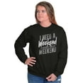 thumbnail image 4 of Funny Need a Weekend to Recover Joke Unisex Plus Fleece Graphic Sweatshirt Brisco Brands 2X, 4 of 5