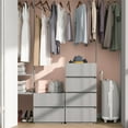 thumbnail image 5 of Stackable 2-Drawer Dresser, Multi-Purpose Storage Closet Cube for Bedroom, Storage Cabinet for Entryway, Nightstand Sofa Beside Table Drawer Chest, 15.8 in, Gray, 5 of 5