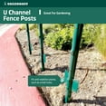 U Channel Posts for Fences & Signs Studded Steel, Green Garden Stakes