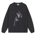 thumbnail image 4 of Baqcunre Crewneck Sweatshirts Print Loose Round Neck Pullover TopsLong Sleeve Workout Shirts Blouse Valentine Day(Dark Gray S-XXL),Womens Sweatshirt Womens Tops Valentine'S Day Shirts For Women, 4 of 4