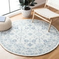 thumbnail image 2 of SAFAVIEH Micro-Loop Leon Medallion Area Rug, Blue/Ivory, 5' x 5' Round, 2 of 10
