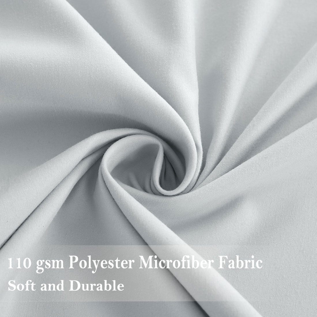 PiccoCasa Pompoms Brushed Microfiber Duvet Cover Set,3 Piece, Twin Gray