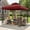 Red, variant on COOS BAY 8x8 Outdoor Patio Gazebo with Corner Shelves, Two-Tier Soft Top Canopy for Backyard, Lawn, Deck and Garden, Red